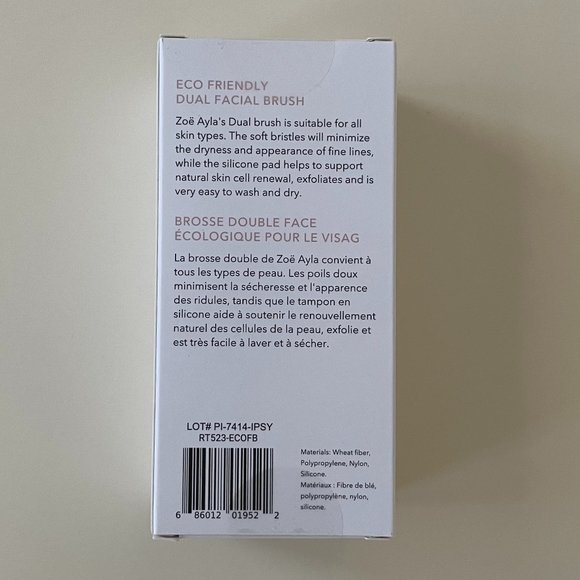 Zoe Ayla Eco Friendly Dual Facial Brush Dual-Action Facial Cleansing Brush New - Picture 4 of 4